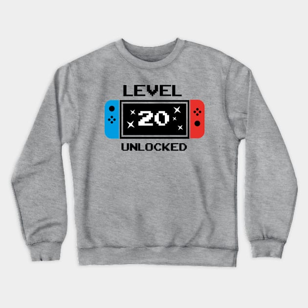 Level 20 unlocked Crewneck Sweatshirt by Litho